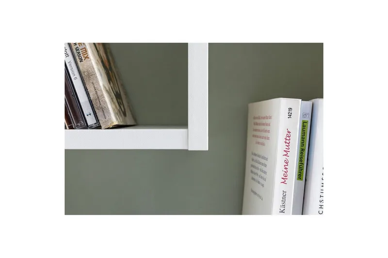 Vegghylle Wohnling melaminbelagt MDF, oppbevaringshylle, moderne stil Hvit - Hvit - Oppbevaring - Hylle - Bokhylle