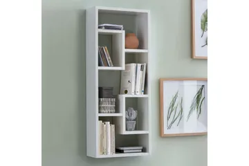 Vegghylle Wohnling melaminbelagt MDF, oppbevaringshylle, moderne stil Hvit - Hvit - Oppbevaring - Hylle - Bokhylle