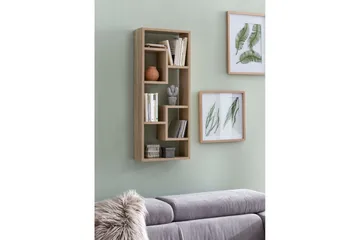Vegghylle Wohnling melaminbelagt MDF, oppbevaringshylle, moderne stil Sonoma - Sonoma - Oppbevaring - Hylle - Bokhylle