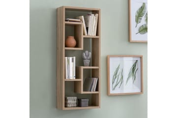 Veggmontert Bokhylle 15 cm i Eik - Beige - Oppbevaring - Hylle - Bokhylle