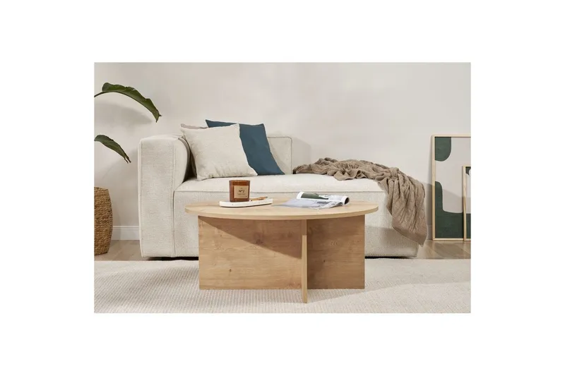 Boro Sofabord 90 cm - Natur - Møbler - Bord - Sofabord & salongbord