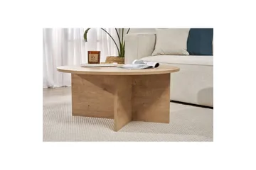 Boro Sofabord 90 cm - Natur - Møbler - Bord - Sofabord & salongbord