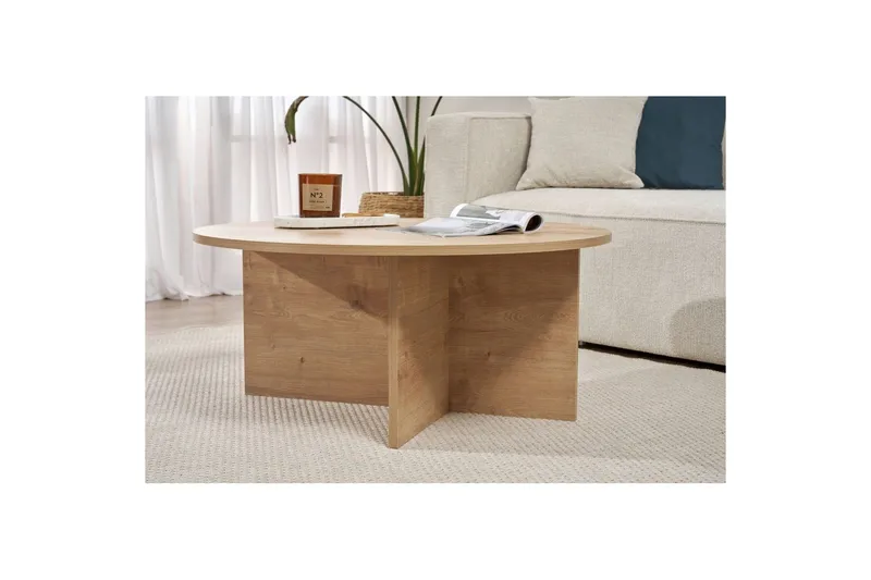 Boro Sofabord 90 cm - Natur - Møbler - Bord - Sofabord & salongbord