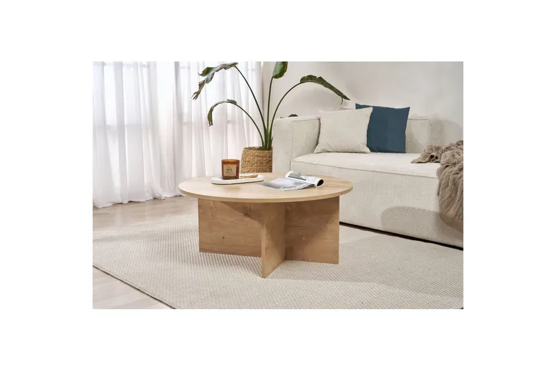 Boro Sofabord 90 cm - Natur - Møbler - Bord - Sofabord & salongbord