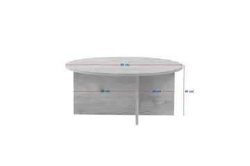 Boro Sofabord 90 cm - Natur - Møbler - Bord - Sofabord & salongbord