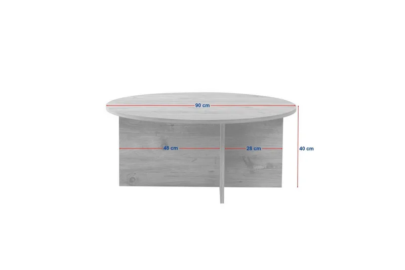 Boro Sofabord 90 cm - Natur - Møbler - Bord - Sofabord & salongbord
