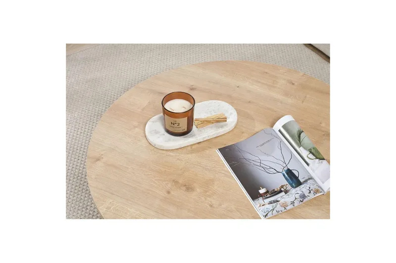 Boro Sofabord 90 cm - Natur - Møbler - Bord - Sofabord & salongbord