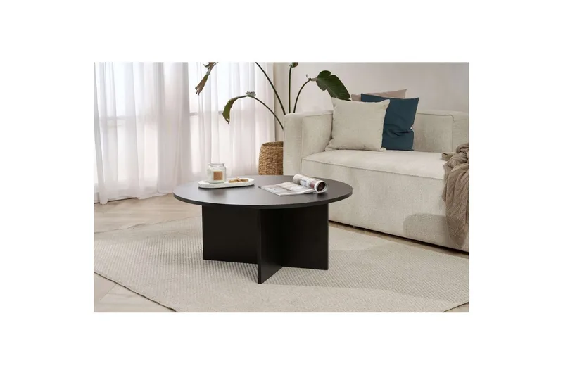 Boro Sofabord 90 cm - Svart - Møbler - Bord - Sofabord & salongbord