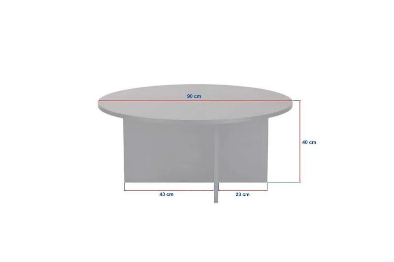 Boro Sofabord 90 cm - Svart - Møbler - Bord - Sofabord & salongbord