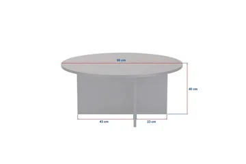 Boro Sofabord 90 cm - Svart - Møbler - Bord - Sofabord & salongbord