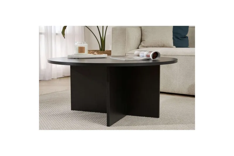 Boro Sofabord 90 cm - Svart - Møbler - Bord - Sofabord & salongbord