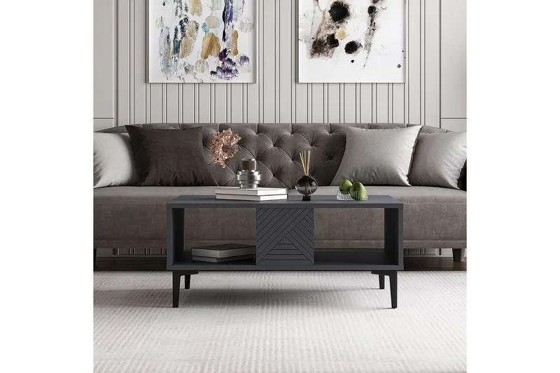 Botswana Stuebord 90 cm - Antrasitt - Møbler - Bord - Sofabord & salongbord