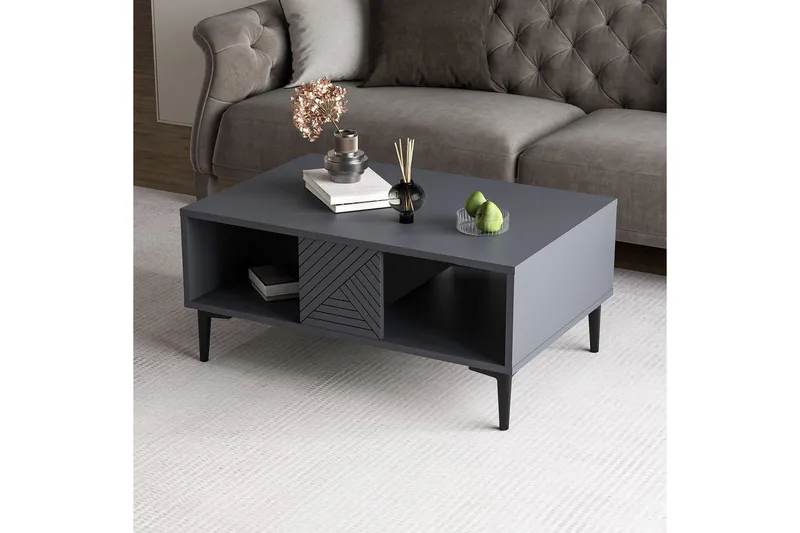 Botswana Stuebord 90 cm - Antrasitt - Møbler - Bord - Sofabord & salongbord