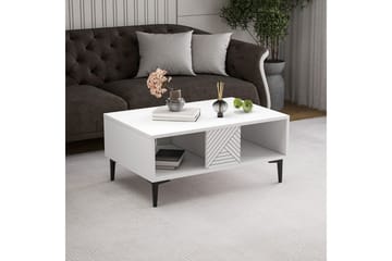 Botswana Stuebord 90 cm - Hvit - Møbler - Bord - Sofabord & salongbord