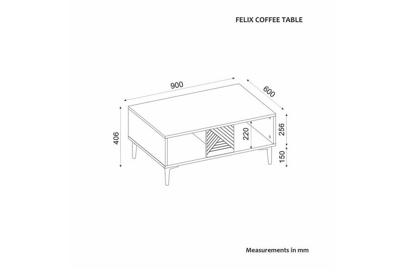 Botswana Stuebord 90 cm - Hvit - Møbler - Bord - Sofabord & salongbord