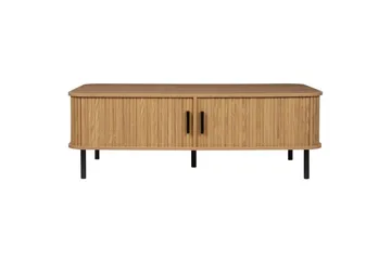 Bradley Salongbord 120 cm med Oppbevaring i Tre med Metallben - Brun|Svart - Møbler - Bord - Sofabord & salongbord