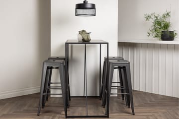 Brea Spisegruppe 120 cm Rektangulær med 4 Adesto Stoler - Sort - Møbler - Bord - Spisegruppe