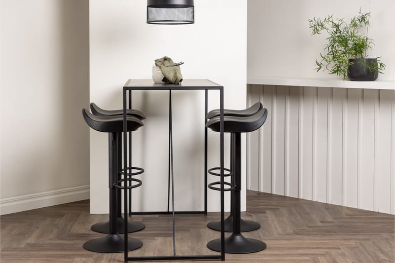 Brea Spisegruppe 120 cm Rektangulær med 4 Adesto Stoler - Sort - Møbler - Bord - Spisegruppe