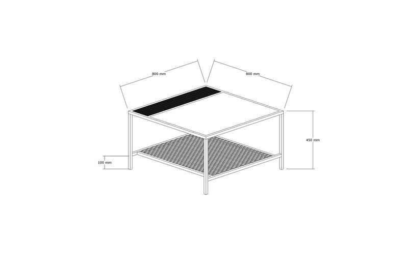 Brightmere Sofabord 80 cm - Brun/Svart - Møbler - Bord - Sofabord & salongbord