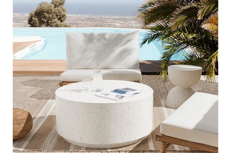 Bruder Sofabord 90 cm Rund - Hvit - Møbler - Bord - Sofabord & salongbord