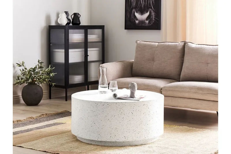 Bruder Sofabord 90 cm Rund - Hvit - Møbler - Bord - Sofabord & salongbord