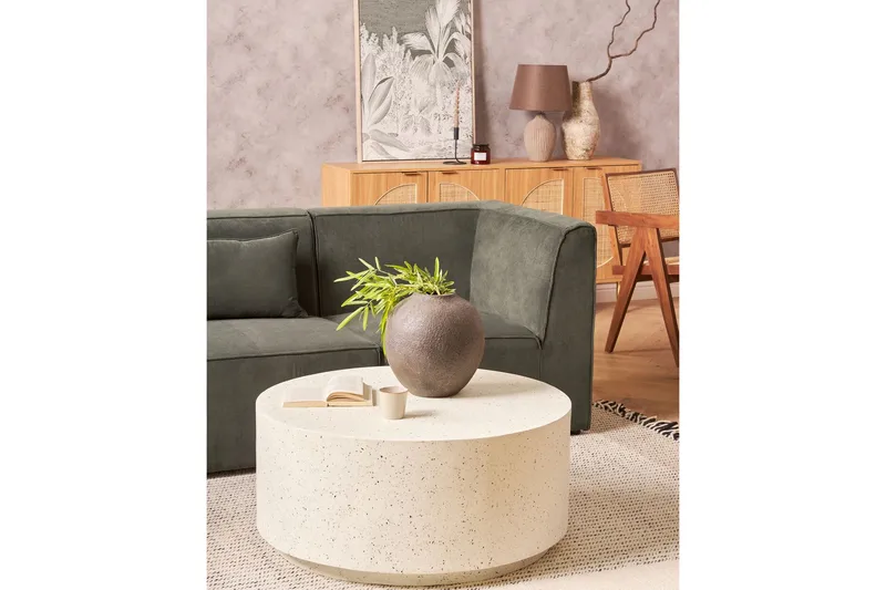 Bruder Sofabord 90 cm Rund - Hvit - Møbler - Bord - Sofabord & salongbord