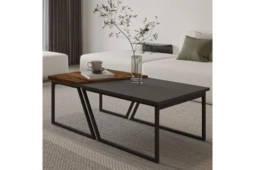 Bulskoll Stuebord 120 cm - Antrasitt/Valnøtt - Møbler - Bord - Sofabord & salongbord