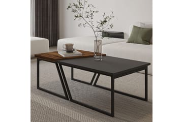 Bulskoll Stuebord 120 cm - Antrasitt/Valnøtt - Møbler - Bord - Sofabord & salongbord