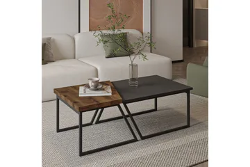 Bulskoll Stuebord 120 cm - Antrasitt/Valnøtt - Møbler - Bord - Sofabord & salongbord