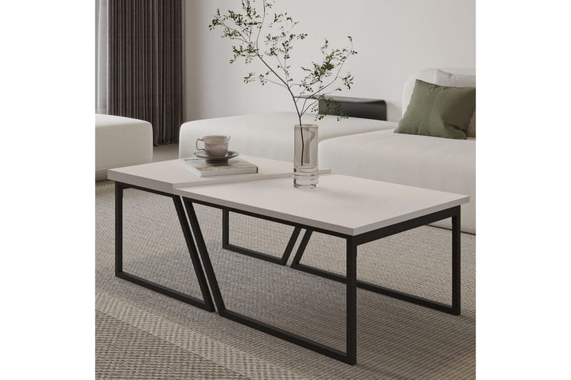 Bulskoll Stuebord 120 cm - Hvit - Møbler - Bord - Sofabord & salongbord