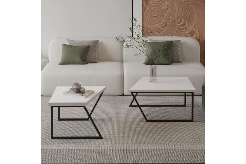 Bulskoll Stuebord 120 cm - Hvit - Møbler - Bord - Sofabord & salongbord