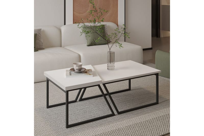 Bulskoll Stuebord 120 cm - Hvit - Møbler - Bord - Sofabord & salongbord