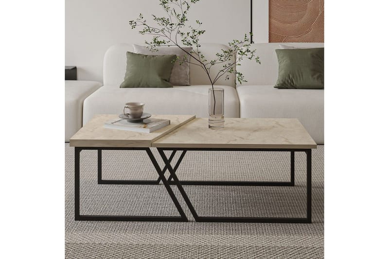 Bulskoll Stuebord 120 cm - Travertin - Møbler - Bord - Sofabord & salongbord