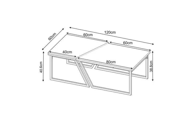 Bulskoll Stuebord 120 cm - Travertin - Møbler - Bord - Sofabord & salongbord