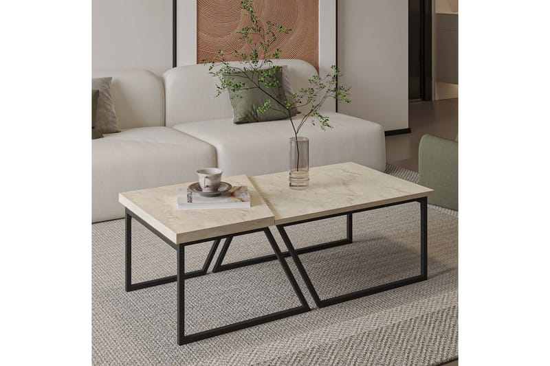 Bulskoll Stuebord 120 cm - Travertin - Møbler - Bord - Sofabord & salongbord