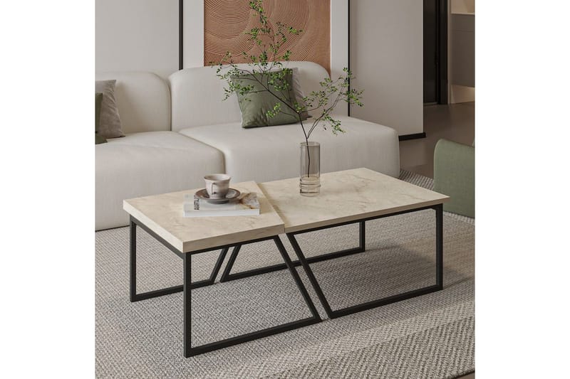 Bulskoll Stuebord 120 cm - Travertin - Møbler - Bord - Sofabord & salongbord