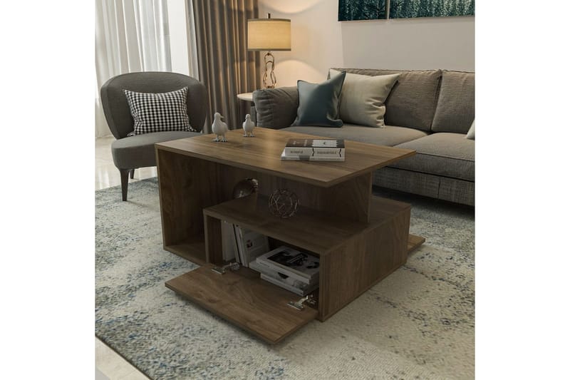 Bulvari Stuebord 90 cm - Valnøtt - Møbler - Bord - Sofabord & salongbord