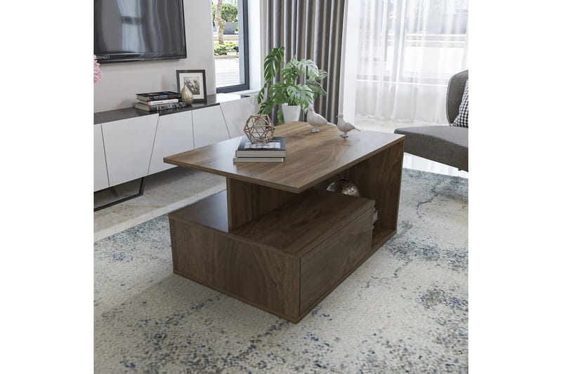 Bulvari Stuebord 90 cm - Valnøtt - Møbler - Bord - Sofabord & salongbord