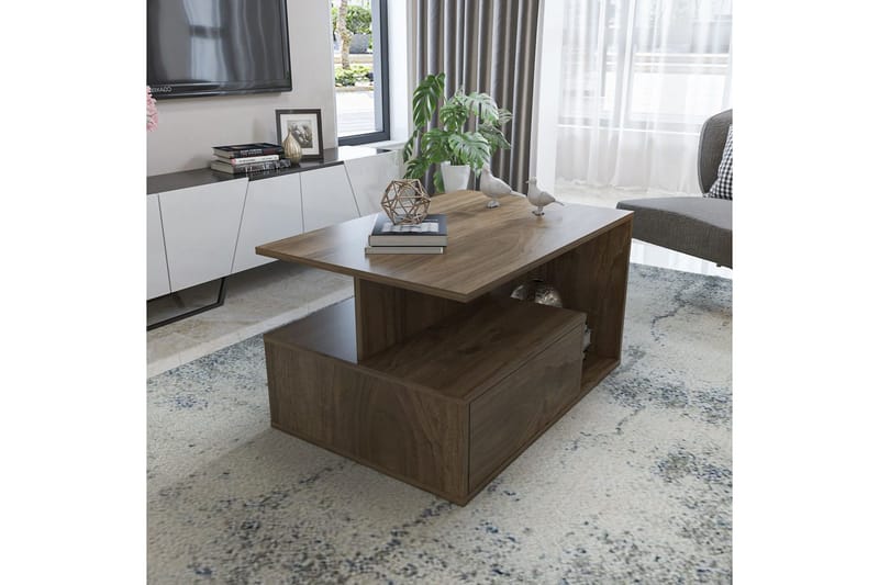 Bulvari Stuebord 90 cm - Valnøtt - Møbler - Bord - Sofabord & salongbord