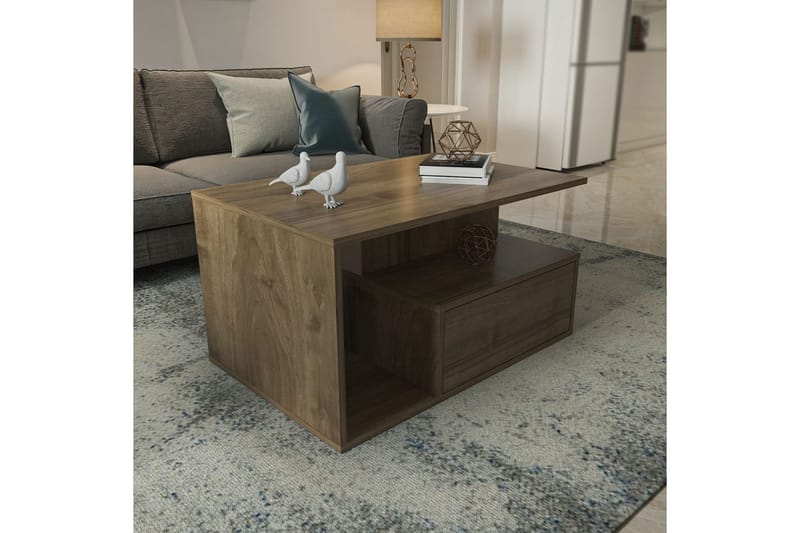 Bulvari Stuebord 90 cm - Valnøtt - Møbler - Bord - Sofabord & salongbord