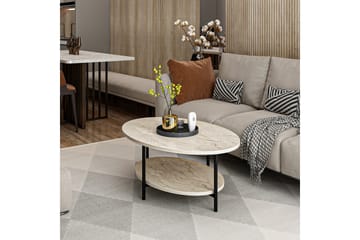 Burata Sofabord 90 cm - Beige - Møbler - Bord - Sofabord & salongbord