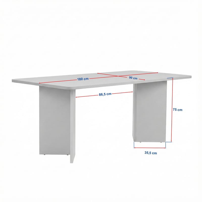 Cadron spisebord 180 cm rektangulært - Travertin - Møbler - Bord - Spisebord & kjøkkenbord