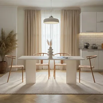 Cadron spisebord 180 cm rektangulært - Tre Hvit - M øbler - Bord - Spisebord & kjøkkenbord