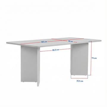 Cadron spisebord 180 cm rektangulært - Tre Svart - Møbler - Bord - Spisebord & kjøkkenbord