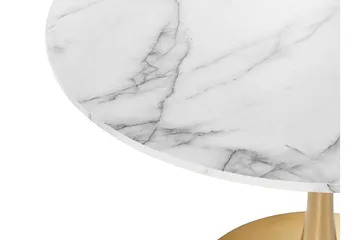 Calmar Spisebord 90 cm Rund - Hvitt Gull - Møbler - Bord - Spisebord & kjøkkenbord