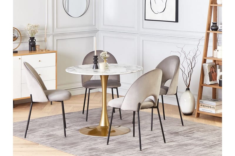 Calmar Spisebord 90 cm Rund - Møbler - Bord - Marmorbord
