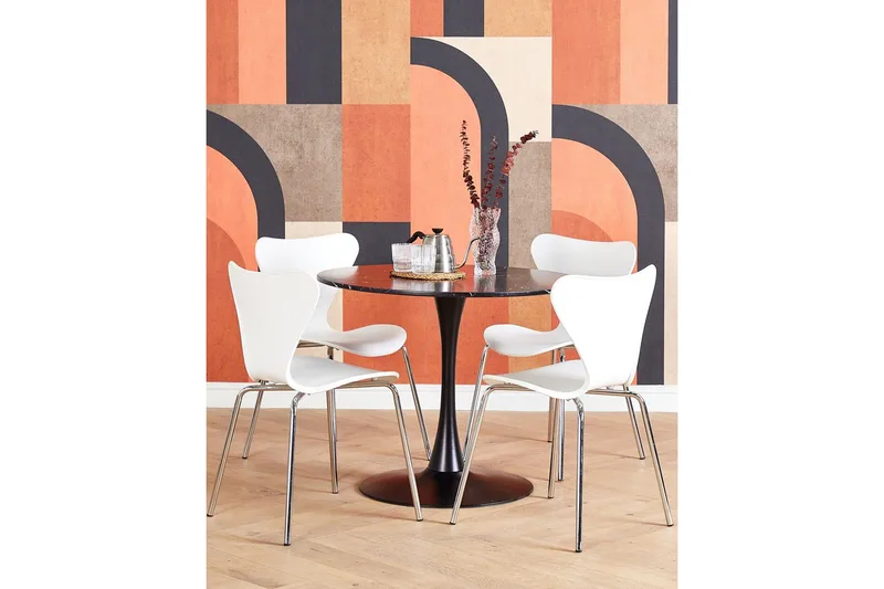 Calmar Spisebord 90 cm Rund - Møbler - Bord - Marmorbord