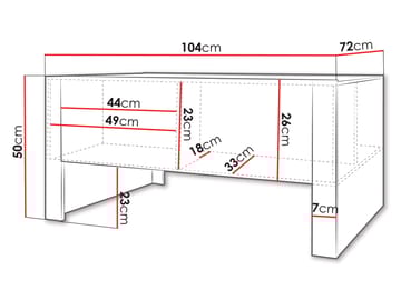 Calvenn Sofabord 104 cm - Møbler - Bord - Sofabord & salongbord