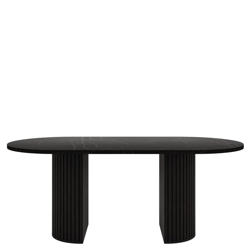 Calvion spisebord 185 cm ovalt, Svart