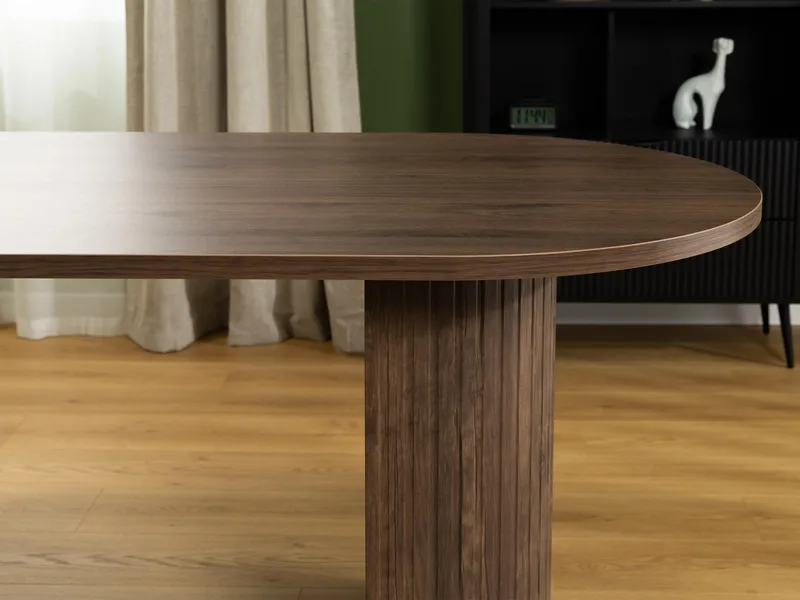 Calvion spisebord 185 cm ovalt - Svart - Møbler - Bord - Marmorbord